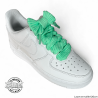 1 paire de lacets plats large 2,5cm - couleur vert d'eau