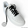1 paire de lacets plats classiques - couleur noir