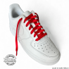1 paire de lacets plats classiques - couleur rouge