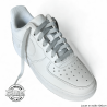 1 paire de lacets plats classiques - couleur gris clair