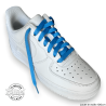 1 paire de lacets plats classiques - couleur bleu azur