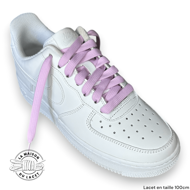 1 paire de lacets plats sneakers - couleur violet clair