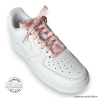 1 paire de lacets plats fantaisie - couleur rose nuit lune