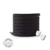 1 paire de lacets élastiques avec boucle fixe - couleur noir