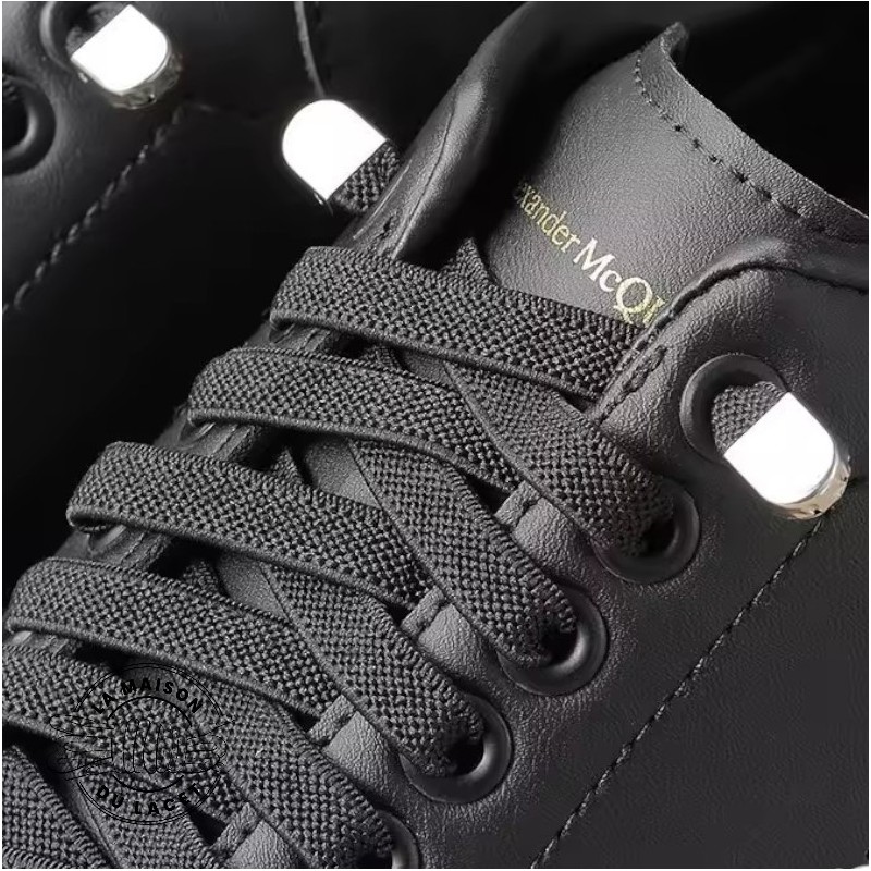 1 paire de lacets élastiques avec boucle fixe - couleur noir