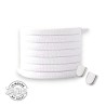 1 paire de lacets élastiques avec boucle fixe - couleur blanc