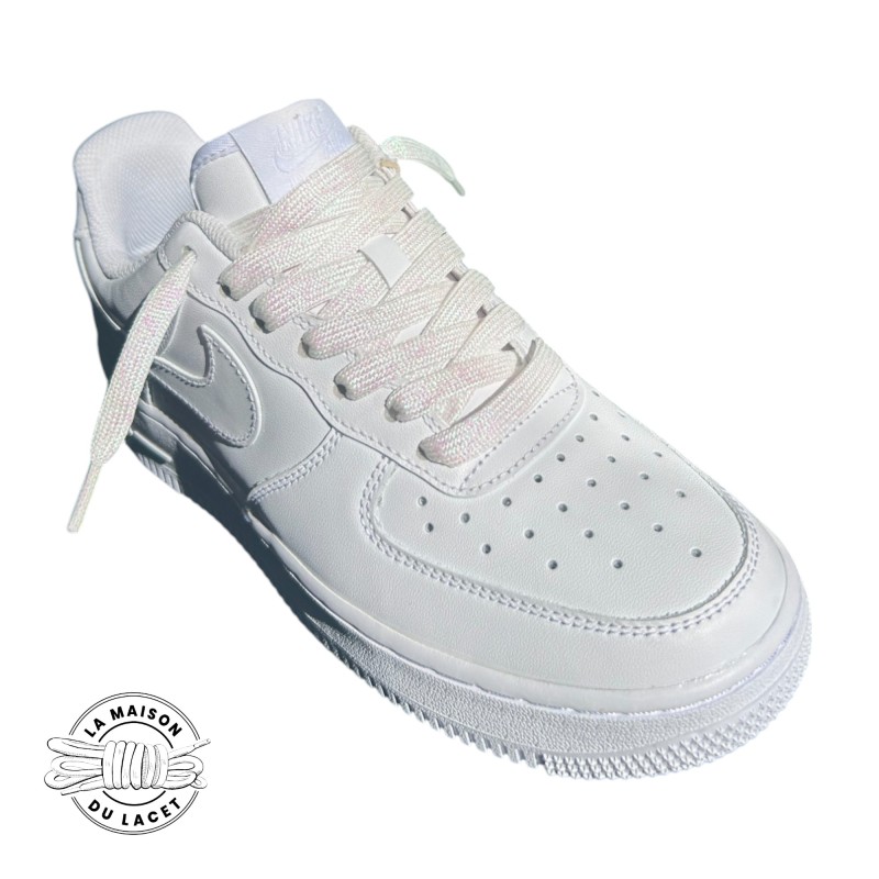 1 paire de lacets paillettes - couleur rose clair