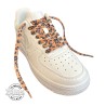 1 paire de lacets plats - motif léopard