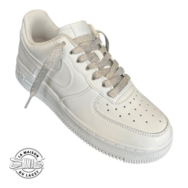 1 paire de lacets paillettes - couleur multicolore clair