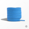 1 paire de lacets plats classiques - couleur bleu azur