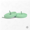 1 paire de lacets plats classiques - couleur vert d'eau