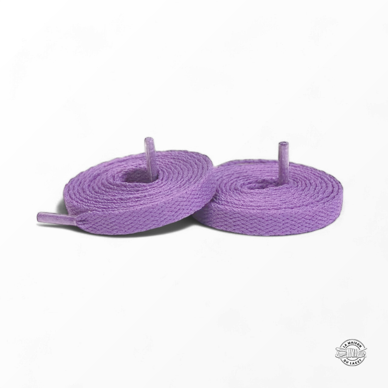 1 paire de lacets plats classiques - couleur violet