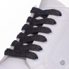 1 paire de lacets paillettes - couleur noir