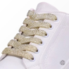 1 paire de lacets paillettes - couleur or clair