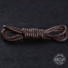1 paire de lacets en coton ciré rond imperméables - couleur chocolat