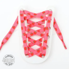 1 paire de lacets plats fruits - couleur rouge fraise
