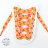 1 paire de lacets plats fruits - couleur orange
