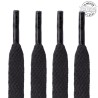 1 paire de lacets plats classiques - couleur noir