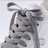 1 paire de lacets plats classiques - couleur gris