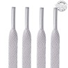 1 paire de lacets plats classiques - couleur gris clair