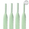 1 paire de lacets plats classiques - couleur vert d'eau