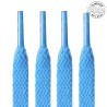 1 paire de lacets plats classiques - couleur bleu azur