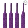 1 paire de lacets plats classiques - couleur violet foncé