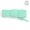 1 paire de lacets plats large 2,5cm - couleur vert d'eau